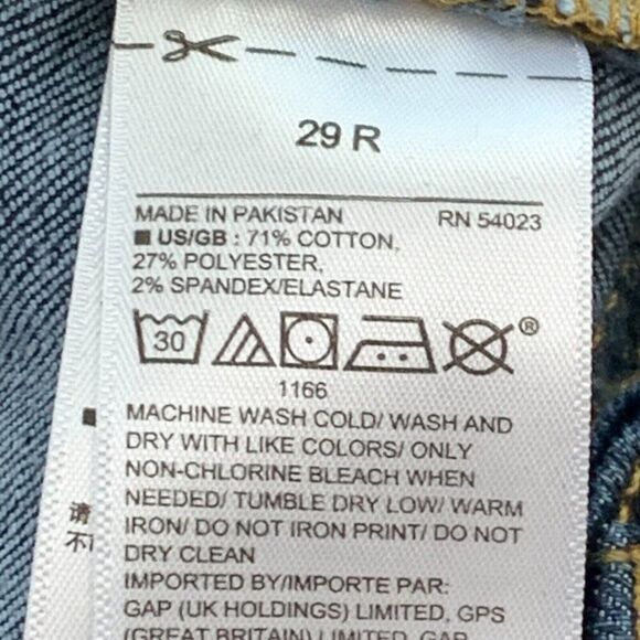 Gap Denim Jeans sz 29 Reg Jegging Dark Wash Inseam 25.5" Women's Crop - Picture 11 of 11